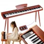 V-TONE BL-130 Consola de piano digital castanha 88 teclas Graded Hammer Action