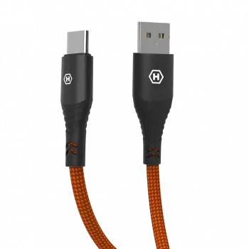 Cabo HAMMER USB-A para USB-C 1,2 m Preto 480Mbps Carregamento e dados