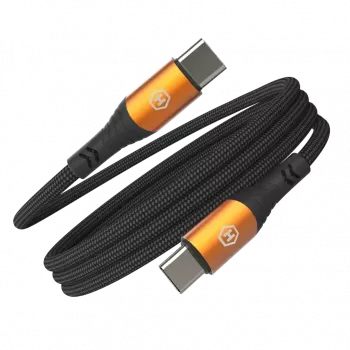 Cabo HAMMER USB-C para USB-C 1,2 m 60 W PD Carregamento rápido e sincronização de dados Preto