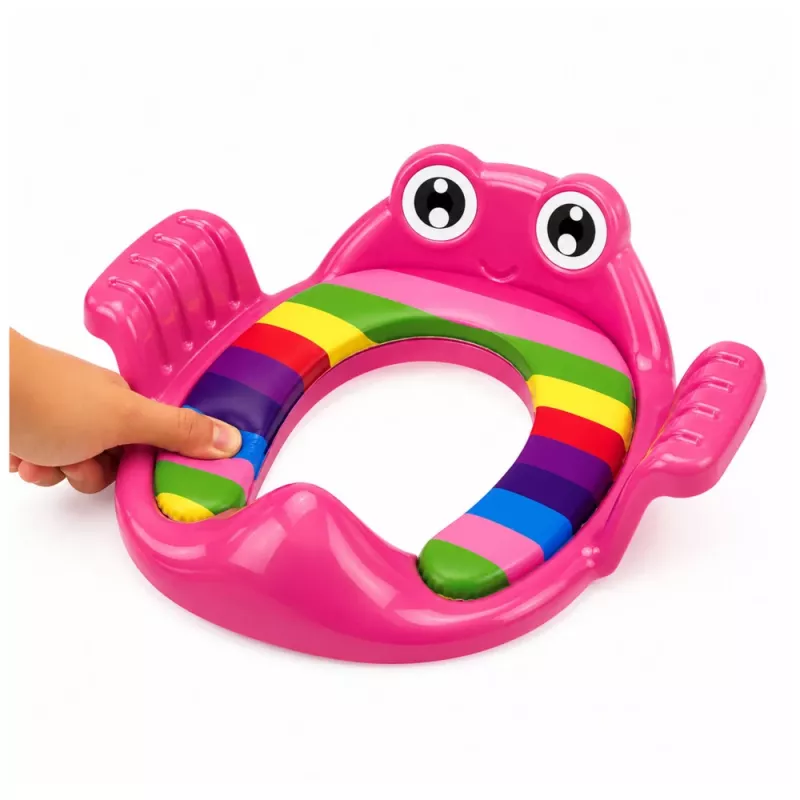 LEAN TOYS capa de assento de sanita macia para criança com pegas, rosa, para crianças de 18 meses a 4 anos