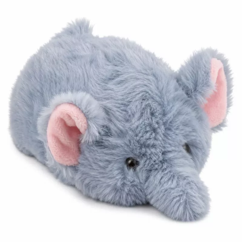 LEAN TOYS mascote elefante de peluche macio pequeno cinzento 18 cm