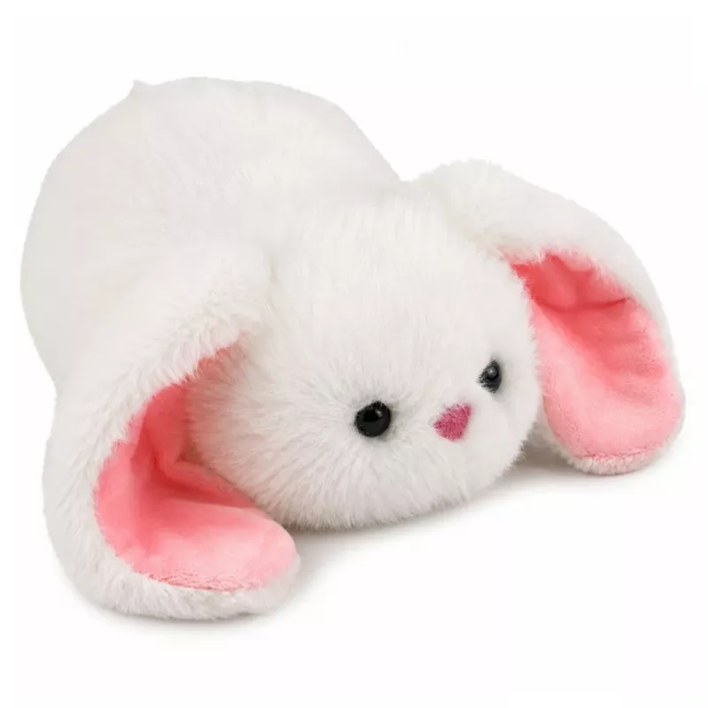 LEAN TOYS coelho de peluche com orelhas compridas, branco, 16 cm