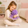 LEAN TOYS polvo de peluche com tentáculos elásticos roxo 30 cm