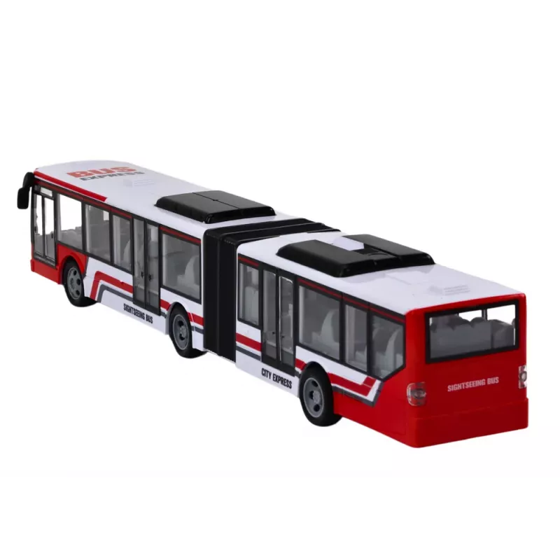 LEAN TOYS autocarro citadino RC com controlo remoto Vermelho e Branco escala 1:20