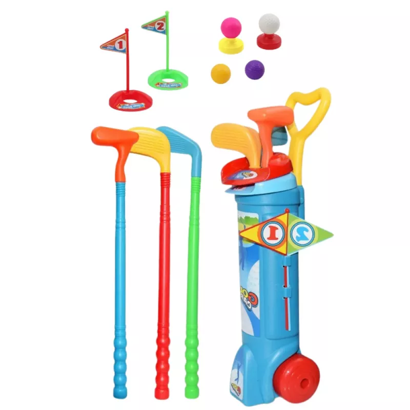 LEAN TOYS conjunto de golfe com carrinho, tacos, jogo de campo, 20 peças