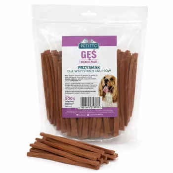 PETITTO Tiras macias de ganso Snacks para cães 500g