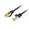 LANBERG Cabo de rede Cat.6A S/FTP LSZH 20m preto – 10GbE, Fluke Passed, 26AWG cobre puro