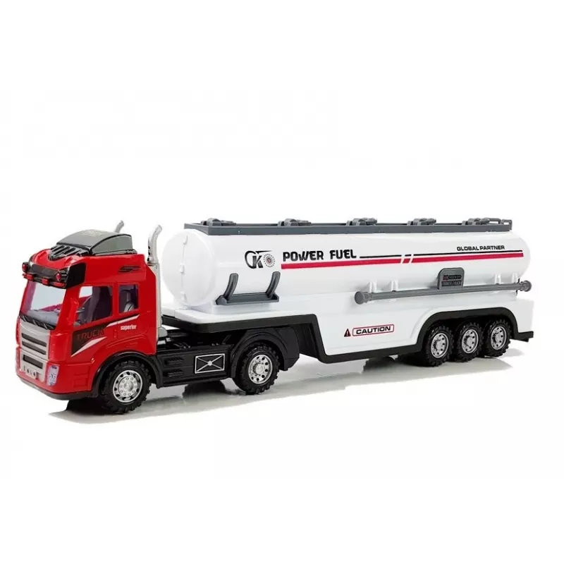 LEAN TOYS Camião-cisterna R/C com luz e som, escala 1:32, camião telecomandado 2,4 GHz