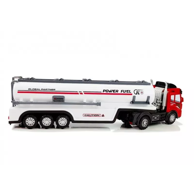 LEAN TOYS Camião-cisterna R/C com luz e som, escala 1:32, camião telecomandado 2,4 GHz