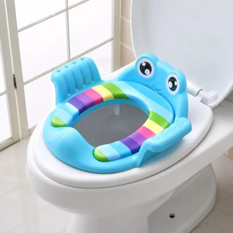 LEAN TOYS capa de assento de sanita para criança, assento macio com pegas, azul