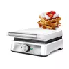 MPM MGO-41 máquina de waffles 1600W branca – máquina de waffles belgas com placas antiaderentes