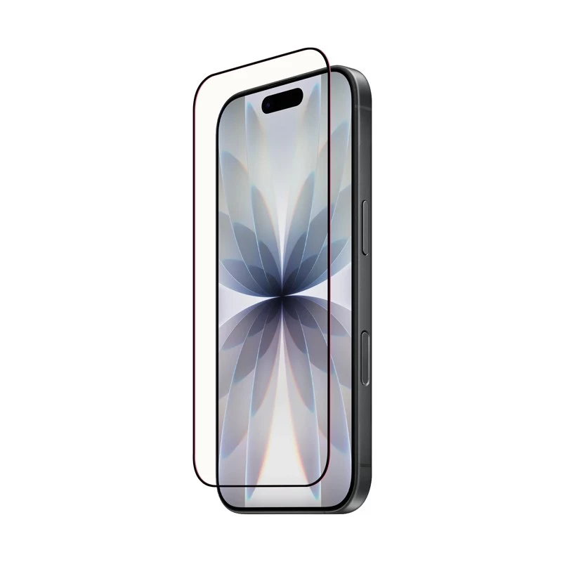 Proteção de ecrã CRONG Tempered Glass OptiRed para Apple iPhone 17 - dureza 9H, 0,33mm, ultraclara, oleofóbica, sem bolhas, 1 unid.