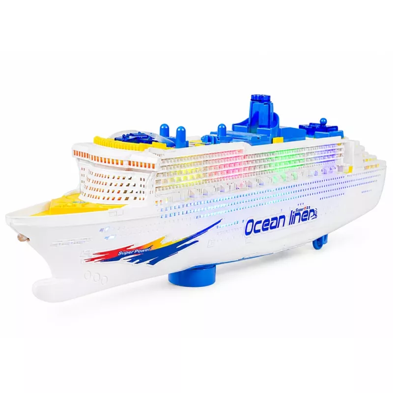 LEAN TOYS navio de cruzeiro de passageiros brinquedo com fricção, luzes e sons