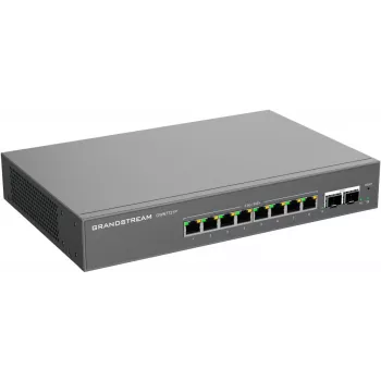 Switch Grandstream GWN7721P Layer 2 Lite Managed 2,5 Gigabit PoE+, 5 portas (4x 2,5G PoE+, 1x 2,5G), orçamento 60W, sem ventoinha, gerido por Cloud/Web