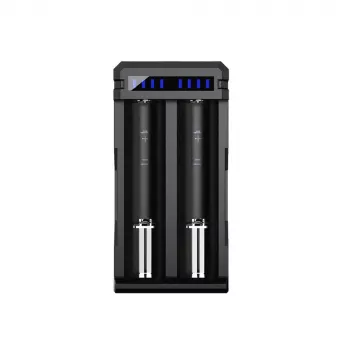 Carregador de baterias de iões de lítio 18650 XTAR SC2 USB-C, 3,7V