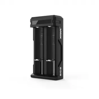 Carregador de baterias de iões de lítio 18650 XTAR SC2 USB-C, 3,7V