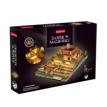 Puzzle 3D CubicFun Castelo de Malbork com iluminação LED - 200 peças
