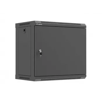 LANBERG WF03-5309-00B Armário rack de montagem na parede 19 polegadas 9U 540x350 preto com porta metálica maciça (Flat Pack)