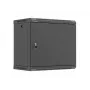 LANBERG WF03-5309-00B Armário rack de montagem na parede 19 polegadas 9U 540x350 preto com porta metálica maciça (Flat Pack)