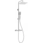 Sistema de duche de teto DEANTE NAC_F4HT com misturadora termostática, cromado, cabeça redonda 250 mm, chuveiro de mão 3 funções, mangueira 1500 mm, barra de duche ajustável