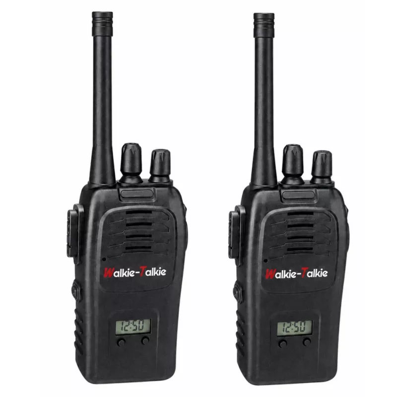 LEAN TOYS Walkie Talkie USB Redução de Ruído Preto 200M Alcance