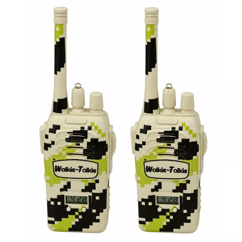 LEAN TOYS Walkie-Talkies Militar USB Alcance 200M Caqui 2 unid.