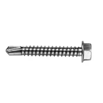 VOLTENO MF-530-4838 Parafuso autoperfurante com cabeça sextavada flangeada 4,8 x 38 mm, aço carbono zincado, DIN 7504K, prateado