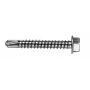 VOLTENO MF-530-4838 Parafuso autoperfurante com cabeça sextavada flangeada 4,8 x 38 mm, aço carbono zincado, DIN 7504K, prateado