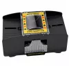 Baralhador de cartas eletrónico automático LEAN TOYS para 2 baralhos - a pilhas, plástico ABS, preto