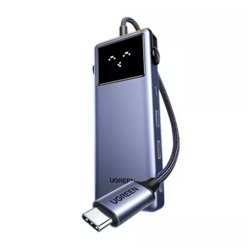 UGREEN hub USB-C 7-em-1 com 3x USB 3.0, HDMI 4K, Gigabit Ethernet, 100W PD, Space Grey