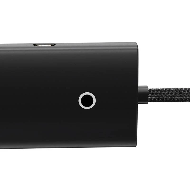 Baseus Lite Series hub USB 3.0 de 4 portas - 5Gbps, alimentado por bus, preto (WKQX030101)