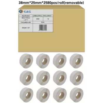 Etiquetas autocolantes A4 brancas G&G 19803 105x148mm 4/folha 100 folhas (400 etiquetas)