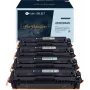 Cartuchos de toner compatíveis G&G pack de 4 para série HP 203X, preto ciano magenta amarelo, alta capacidade, GS-H203X-4P