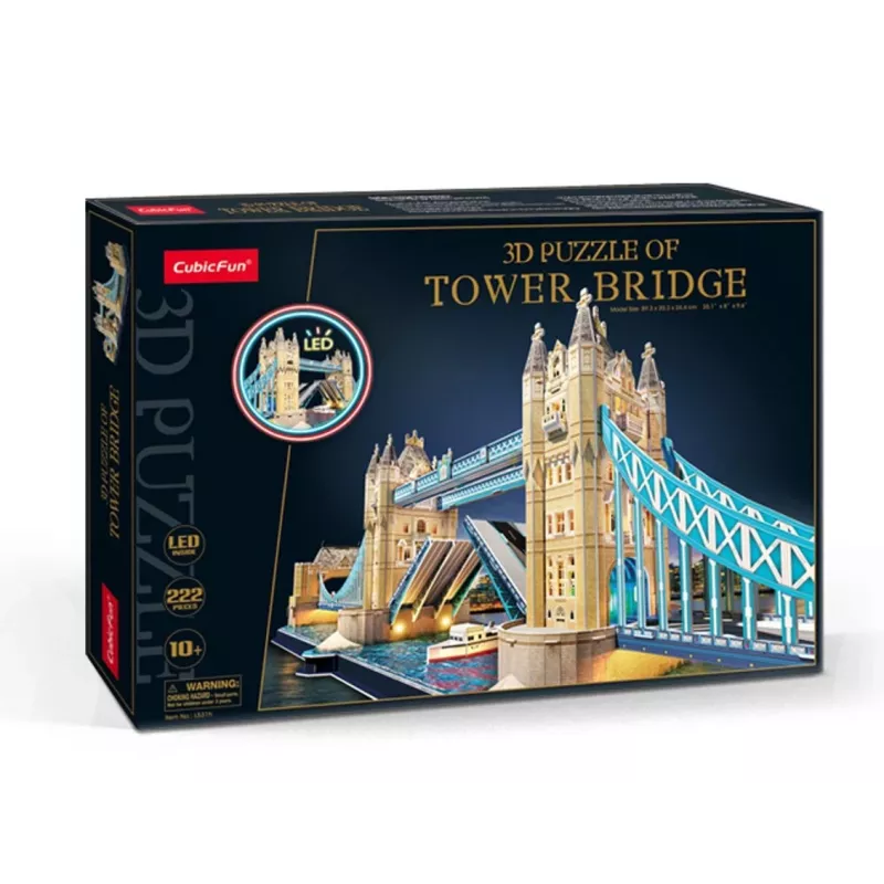 Cubic Fun Puzzle 3D Tower Bridge com LED