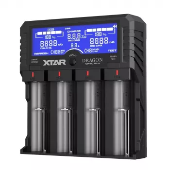 Carregador de baterias XTAR VP4L Plus Li-ion/Ni-MH/Ni-Cd 18650