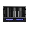 XTAR VC8S USB-C SET Carregador de baterias, 3,7V/1,2V