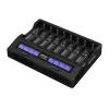 XTAR VC8S USB-C SET Carregador de baterias, 3,7V/1,2V