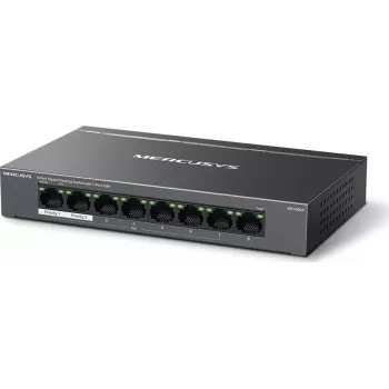 Switch PoE+ de secretária Mercusys MS108GP 8 portas Gigabit, orçamento 123W, Plug & Play