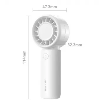 Ventilador de mão USAMS BC Series, Branco, 500mAh