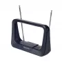 Antena interior Phil DVB-T/T2 com cabo coaxial de 1,8 m, 75 Ohm, filtro 3G/4G, preto
