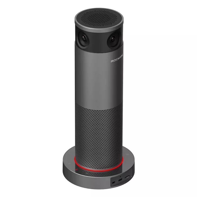 ROCWARE RC360 Câmara IP Wi-Fi panorâmica de 360°, 1080P Full HD, áudio bidirecional, visão noturna, para interior