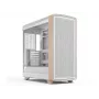 Caixa Mid-Tower Fractal Design Summit Chalk White TG Clear Tint com frente em carvalho maciço