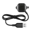 Clipe de carregamento com cabo de dados Garmin Forerunner 20/25 - 1m USB-A para clipe proprietário, preto