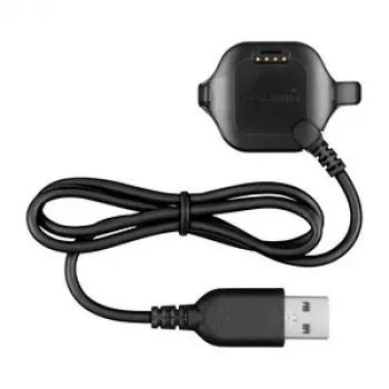Clipe de carregamento com cabo de dados Garmin Forerunner 20/25 - 1m USB-A para clipe proprietário, preto