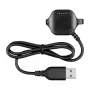 Clipe de carregamento com cabo de dados Garmin Forerunner 20/25 - 1m USB-A para clipe proprietário, preto