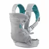 B-KIDS Infantino porta-bebés 4-in-1 convertível, cinzento, 3,6–14,5 kg, certificado JPMA, com babador Wonder Cover™ removível
