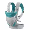 B-KIDS Infantino porta-bebés 4-in-1 convertível, cinzento, 3,6–14,5 kg, certificado JPMA, com babador Wonder Cover™ removível