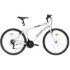 Bicicleta de cidade BIKE CITY MILANO 26 branca/rosa para mulher, 6 velocidades Shimano
