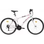 Bicicleta de cidade BIKE CITY MILANO 26 branca/rosa para mulher, 6 velocidades Shimano