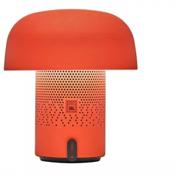 Coluna Bluetooth portátil KOODUU Sensa Play com candeeiro LED RGB regulável, proteção contra salpicos IPX4, emparelhamento TWS, USB-C, laranja